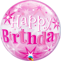 Preview: Bubble Ballon Happy Birthday pink