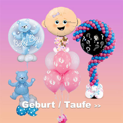 Ballons zur Geburt, Baby, Heliumballon, Ballongeschenke online bestellen