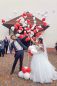 Mobile Preview: Explodierender Ballon mit Brautpaar