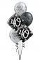 Preview: Ballonstrauß 18-80 Elegant Sparkles schwarz silber