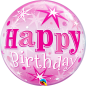 Mobile Preview: Bubble Ballon Happy Birthday Pink