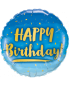 Mobile Preview: Folienballon Blau Happy Birthday