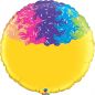 Mobile Preview: Folienballon Smily mit Frisur Rückansicht