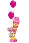 Preview: XXL Ballonbouquet Zuckertüte Pink - Auf gehts in die Schule