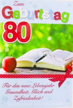 GlückwunschkarteZum 80. Geburtstag