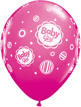 Latexballon pink Baby Girl