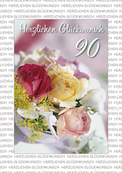 Glückwunschkarte zum 90. Geburtstag