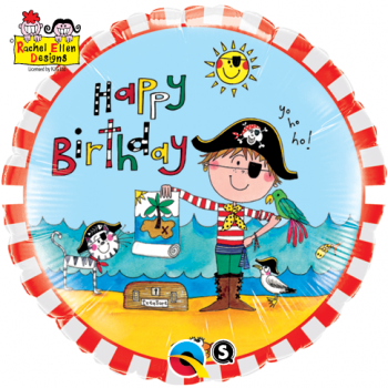 Folienballon Rachel Ellen Motiv Pirat Happy Birthday