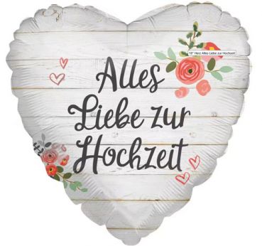 Folienballon Alles Liebe zur Hochzeit RS