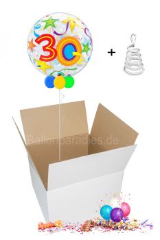 Ballongruß per Post 30. Geburtstag bunt