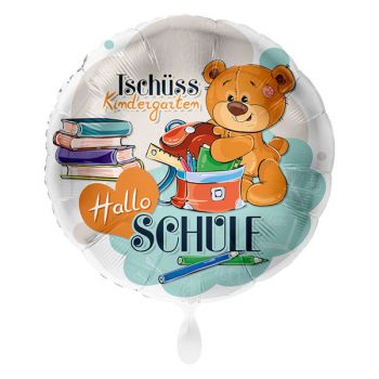 Folienballon Hallo Schule Bär