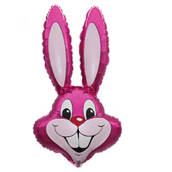 Folienballon Hase pink