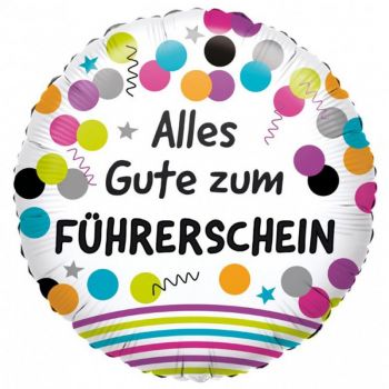 Folienballon rund Alles Gute zum Führerschein 