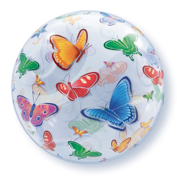 Bubble Ballon Bunte Schmetterlinge