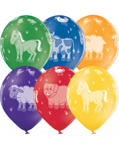 Latexballon Farm Animals Sortiment