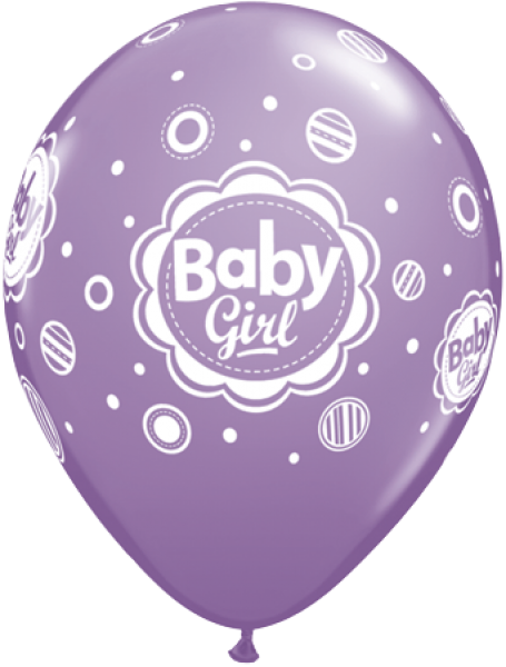 Latexballon mit Aufschrift Baby Girl lila
