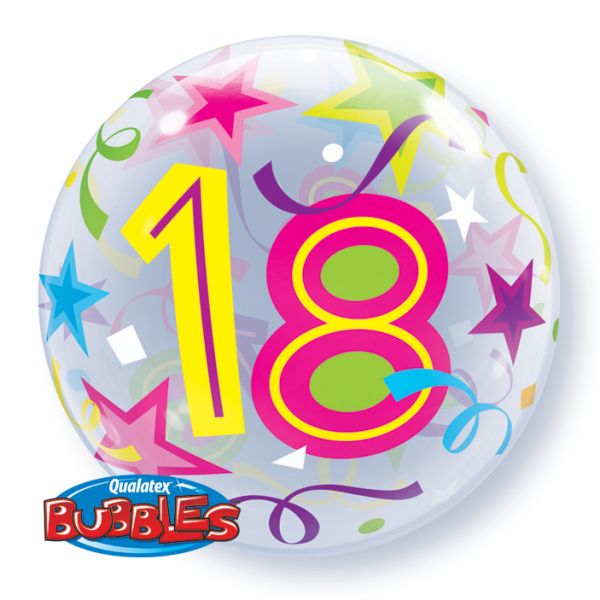 Bubble Ballon Bunt Alter 18