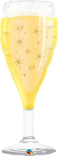 Folienballon Sektglas