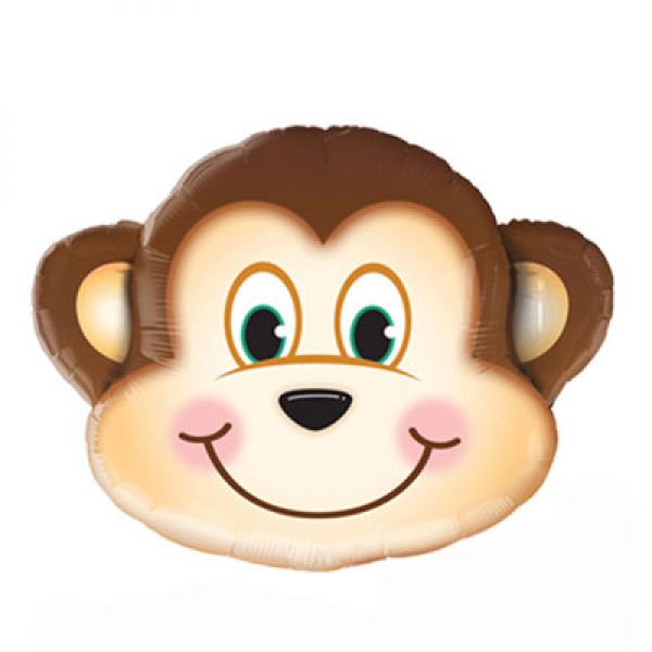 Folienballon luftgefüllt Affe Kopf