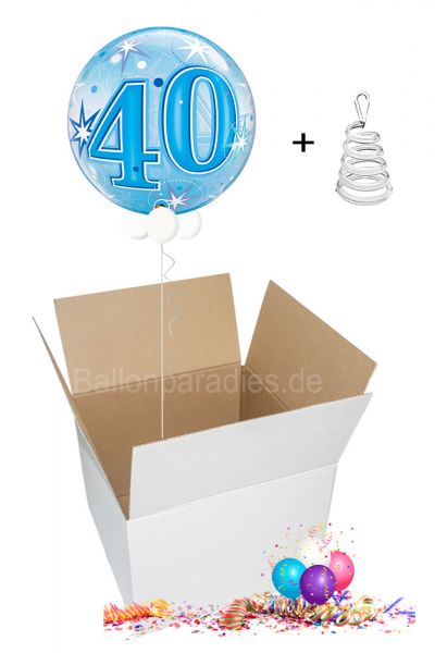 Ballongruß per Post 30. Geburtstag blau