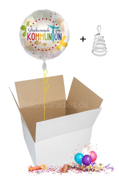 Glückwunsch zur Kommunion - Ballongruß per Post