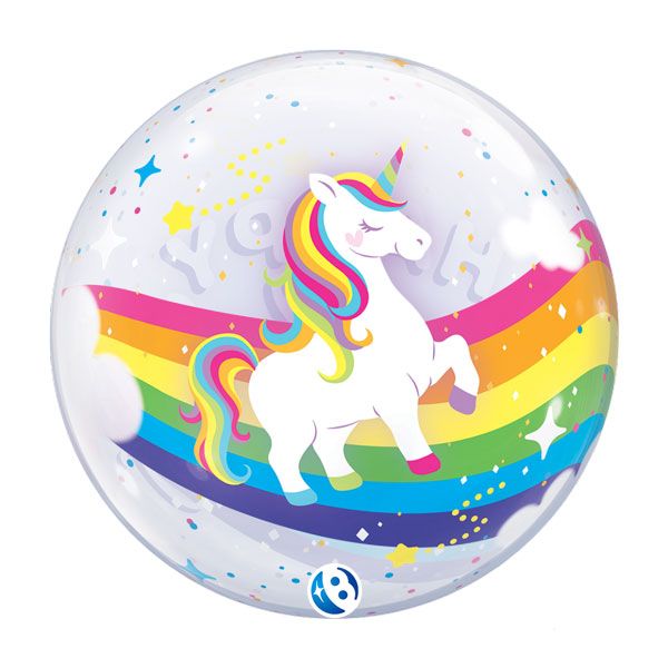 Bubble-Ballon Birthday Rainbow Unicorn