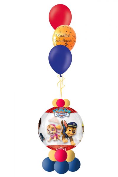 Ballon-Bouquet "Endlich Schulkind / Paw Patrol"