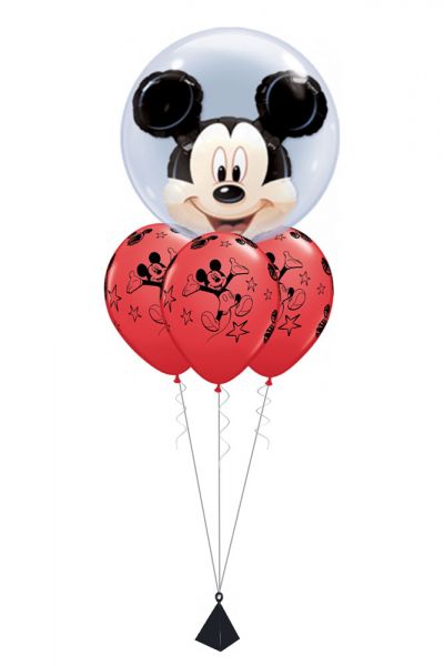 Ballonstrauß Doppel Bubble Mickie Maus
