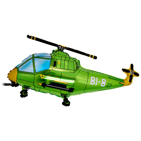 Folienballon Hubschrauber grün