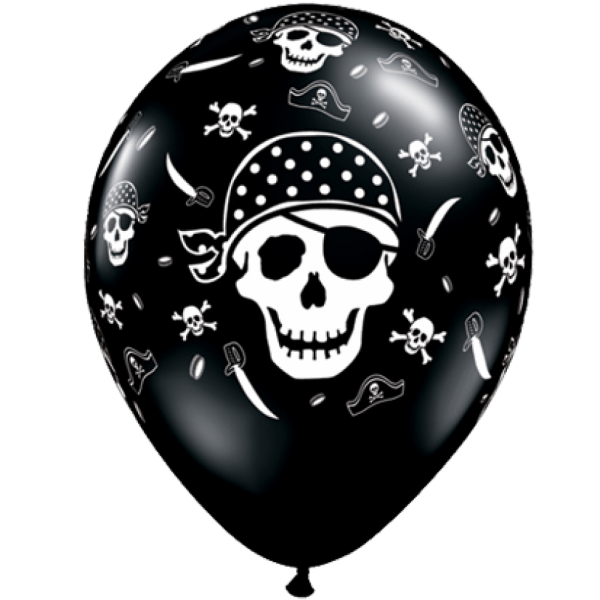 Latexballons Pirat schwarz