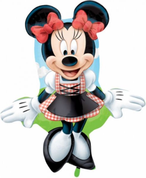 Folienballon Minnie Maus im Dirndl zum Oktoberfest