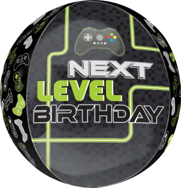 Folienballon Orbz Next Level Birthday