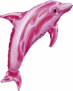 Folienballon Delfin rosa