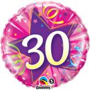 Folienballon Alter 30 pink