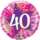 Folienballon Alter 40 pink