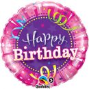 Folienballon Happy Birthday Pink