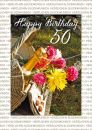 Glückwunschkarte zum 50. Geburtstag Happy Birhday