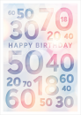 Glückwunschkarte Happy Birthday 18-80