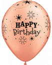 Latexballon rosegold Happy Birthday