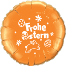 Folienballon rund Frohe Ostern orange