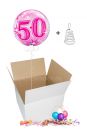 Ballongruß per Post 50. Geburtstag pink