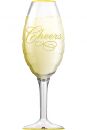 Folienballon Champagner Glas Cheers