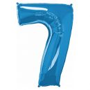 Ballonzahl, Zahlenballon blau Zahl 7