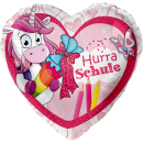 Folienballon Herz EinhornHurra Schule