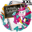 XXL Folienballon Einhornr Endlich Schulkind
