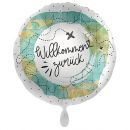 Folienballon rund Willkommen zurück